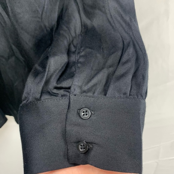 NWT Belldini Black Sheer Chevron Lace Flowy Blouse, size 2X - Picture 6 of 11